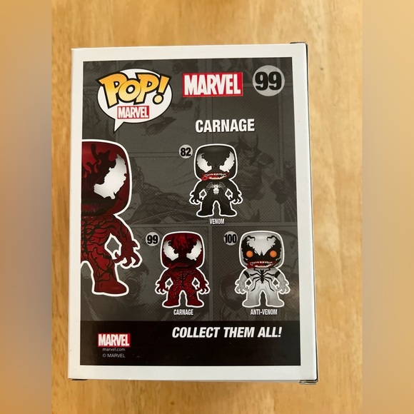 Funko Pop Marvel Carnage from Venom,Vinyl Figure,#99,New in Box,NWT - Picture 4 of 6